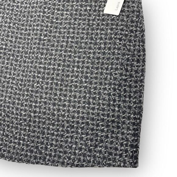 Lapis Black Gray Tweed Skirt Women’s Size Medium NWT - Picture 5 of 12
